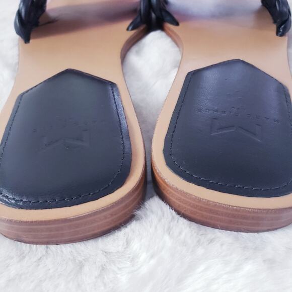 Marc Fisher Reanna Woven Braid Quilted Leather Slide Square Toe Sandals 10 - Picture 6 of 10